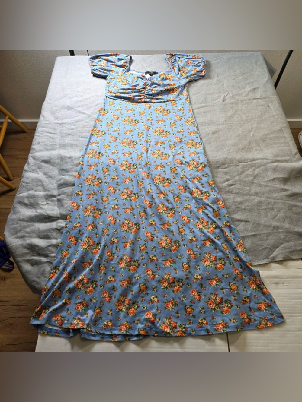 VIBE Sportswear Teal Floral Maxi Dress Women’s L